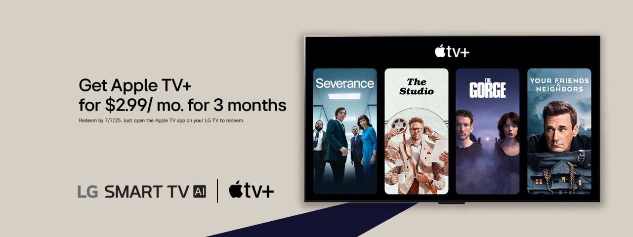 LG TO OFFER CUSTOMERS LIMITED TIME APPLE TV+ PROMOTION - PREBIU.com